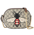 Bee Embroidered GG Supreme Crossbody, front view